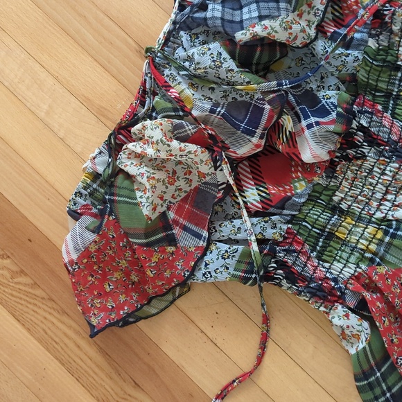 🆕 strapless minidress small vintage print - Picture 6 of 7